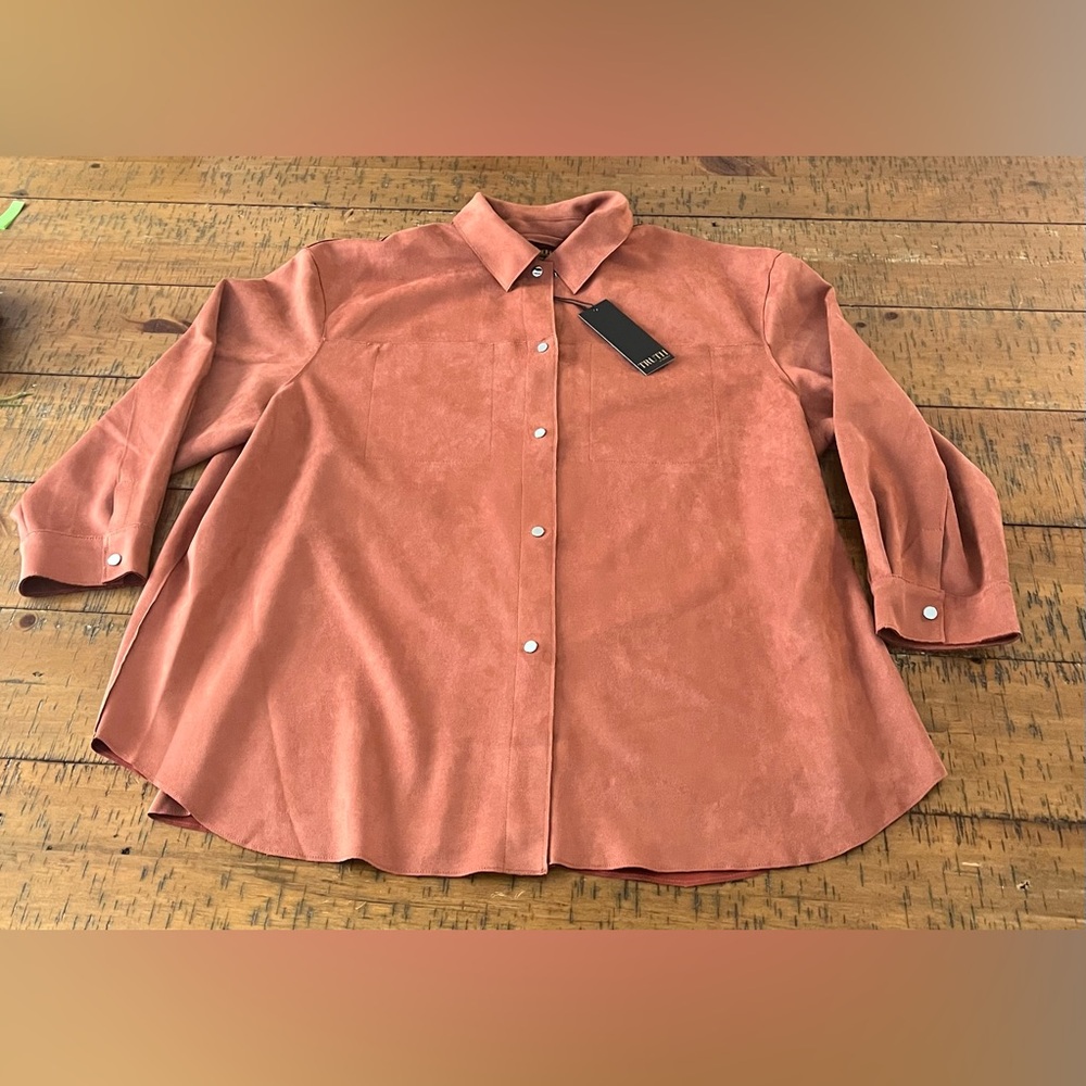 Truth by Republic‎ Faux Suede Shacket Size 3X NWT